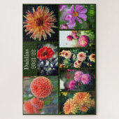 ダリア花8枚フォトコラージュ1014pc ジグソーパズル (縦)