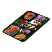 ダリア花8枚フォトパーソナルコラージュ マグネット (左側)