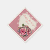 ダリア花 スタンダードカクテルナプキン (角)