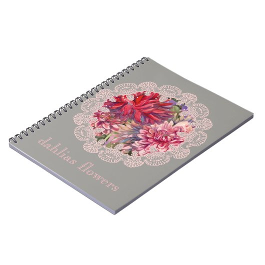 ダリア花 ノートブック (左側)