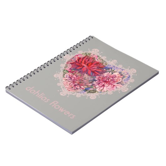 ダリア花 ノートブック (左側)