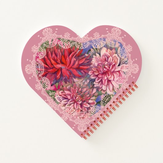 ダリア花 ノートブック (裏面)