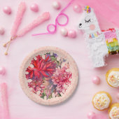 ダリア花 ペーパープレート (パーティー)