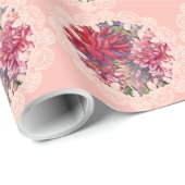 ダリア花 ラッピングペーパー (ロールコーナー)
