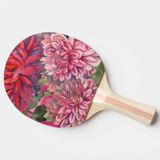 ダリア花 卓球ラケット (横)