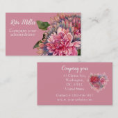 ダリア花 名刺 (正面/裏面)