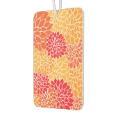 ダリア花、花のパターン、オレンジ色のダリア カーエアーフレッシュナー (左)