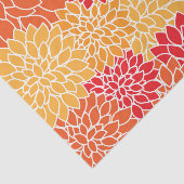 ダリア花、花のパターン、オレンジ色のダリア 薄葉紙 (詳細)