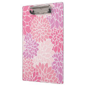 ダリア花、花のパターン、ピンクのダリア クリップボード (左)