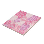 ダリア花、花のパターン、ピンクのダリア タイル (側面)