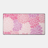 ダリア花、花のパターン、ピンクのダリア デスクマット (正面)