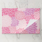 ダリア花、花のパターン、ピンクのダリア ペーパーパッド (折り畳み)