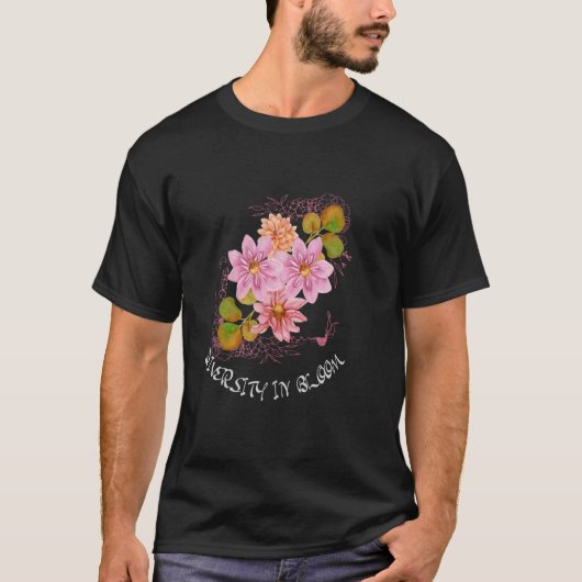 ダリア花、花好き、植物学、庭師 Tシャツ (正面)