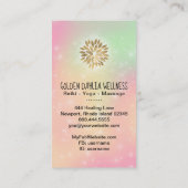 *~*ダリア金ゴールドパステルピーチグリーンイエローAP2 名刺 (裏面)