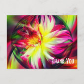 ダリア アブストラクト フラワーの感謝を伝えるポストカード ポストカード (正面)