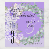 ダリア – アメジストワインラベルテーブル番号 ワインラベル (シングルラベル)