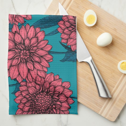 ダリア キッチンタオル (四つ折り)