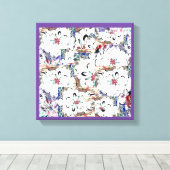 ダリア キャンバスプリント (インサイチュ (ウッドフロア))