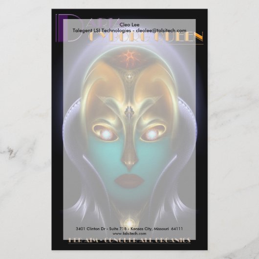 ダリア・サイボーグ・クイーン 便箋 (正面)