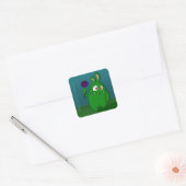 ダリア、ステッカー スクエアシール (封筒)