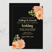 ダリア&デイジー春カントリーウエディング招待状 招待状 (正面/裏面)