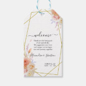 ダリア&バラウェルカム結婚式の引き出物ギフトラベル ギフトタグ (正面)