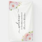 ダリア&バラブライダルウェディングシャワー歓迎 横断幕 (縦)