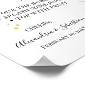 ダリア&バラミモサバーブライダルシャワーサイン ポスター (角)