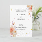 ダリア&バラ結婚式招待状 招待状 (スタンド正面)