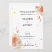 ダリア&バラ結婚式招待状 招待状 (正面/裏面)