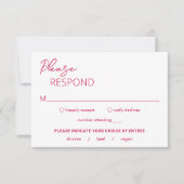 ダリア・マゼンコンテンポラリータモダンン結婚ズ 出欠カード (正面)