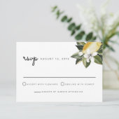 ダリア-レモン熱帯柑橘植物の実 招待状 (スタンド正面)