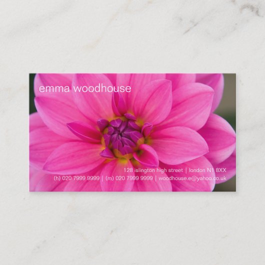 ダリア • 個人事業カード 名刺 (正面)