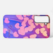 ダリア – 名前をカスタムするテンプレート、美カラフルしい SAMSUNG GALAXYケース (裏面横)