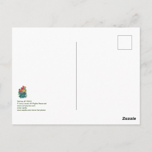 ダリア#170310 ポストカード (裏面)