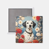 ダリエレガントアの花とダルマチア マグネット (正面/裏面)