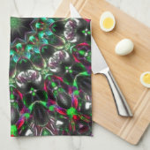 ダリオンスタイル万華鏡のように千変万化するパターンの明るい色相 キッチンタオル (四つ折り)