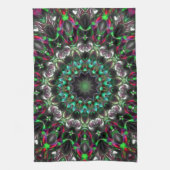 ダリオンスタイル万華鏡のように千変万化するパターンの明るい色相 キッチンタオル (縦)