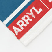 ダリルの名前はスポーツのモノグラムの赤い青を意味する フリースブランケット (角)