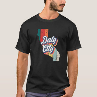 ダリーシティレトロヴィンテージホームシティカリフォルニアP Tシャツ