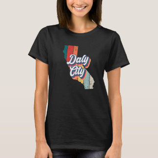 ダリーシティレトロヴィンテージホームシティカリフォルニアP Tシャツ