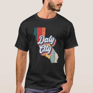 ダリーシティレトロヴィンテージホームタウンカリフォルニア Tシャツ
