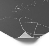 ダルエスサラーム，タンザニア（黒は白） ポスター (角)