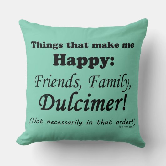 ダルシマーは私を幸せにする クッション (正面)
