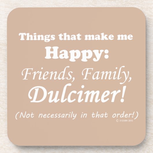ダルシマーは私を幸せにする コースター (正面)