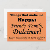 ダルシマーは私を幸せにする ポストカード (正面/裏面)