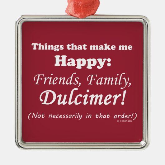 ダルシマーは私を幸せにする メタルオーナメント (正面)