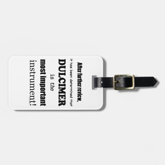 ダルシマーもっとも重要な楽器 ラゲッジタグ (正面横)