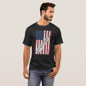 ダルシマーアメリカ国旗のヴィンテージ Tシャツ (正面フル)