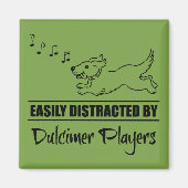 ダルシマーランニング選手に気を取られやすいの犬 マグネット (正面)